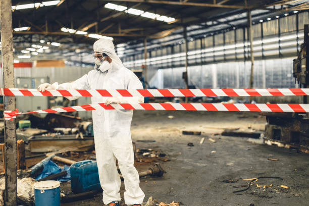 Professional Sewage Cleanup technician working in Middletown, CT